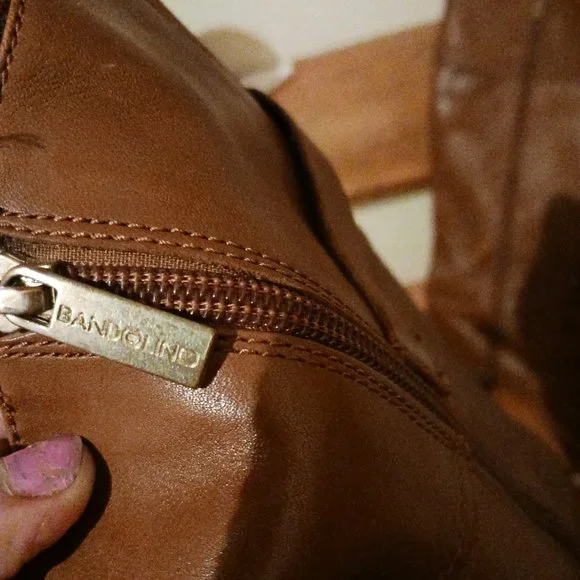 Bandolino Brown leather tall boots, horse riding boots, size 8.5m - Picture 3 of 6